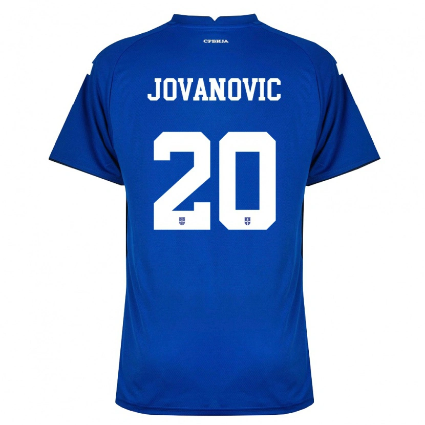 Danxen Män Serbien Matija Jovanovic #20 Marin Röd Hemmatröja Matchtröjor 26-28 Tröjor T-Tröja