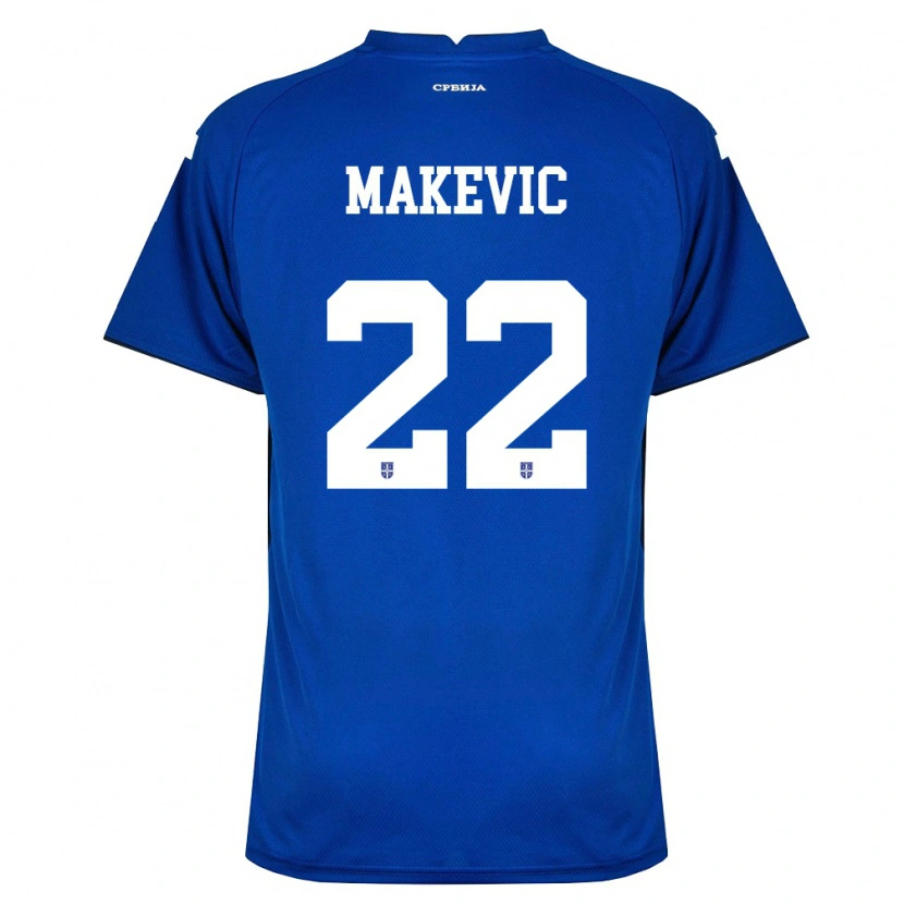 Danxen Män Serbien Dusan Makevic #22 Marin Röd Hemmatröja Matchtröjor 26-28 Tröjor T-Tröja