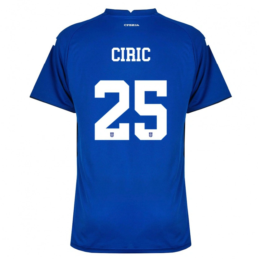 Danxen Män Serbien Jovan Ciric #25 Marin Röd Hemmatröja Matchtröjor 26-28 Tröjor T-Tröja