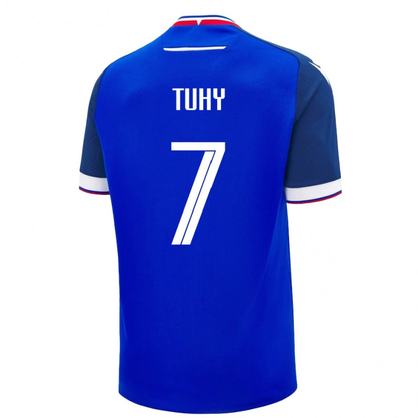 Danxen Män Slovakien Tomas Tuhy #7 Blå Vit Hemmatröja Matchtröjor 26-28 Tröjor T-Tröja