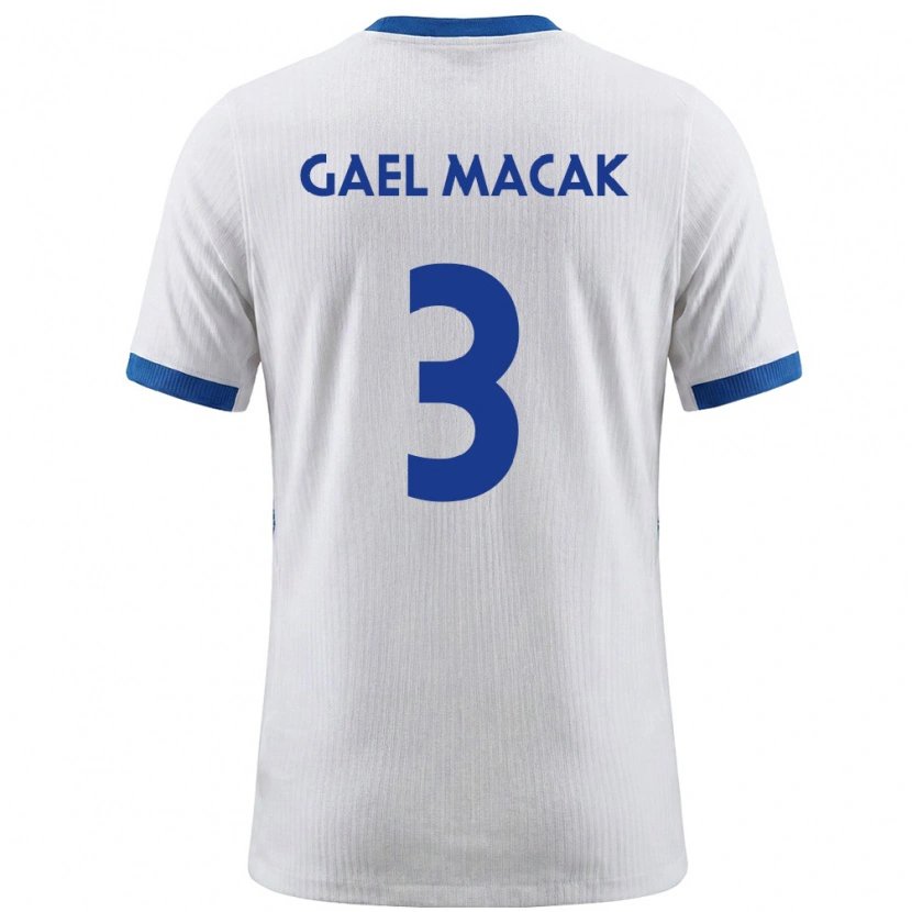 Danxen Män Slovenien Gael Macak #3 Vit Blå Hemmatröja Matchtröjor 26-28 Tröjor T-Tröja
