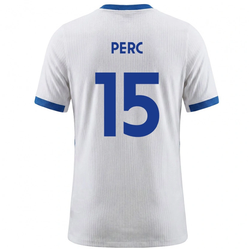 Danxen Män Slovenien Nick Perc #15 Vit Blå Hemmatröja Matchtröjor 26-28 Tröjor T-Tröja