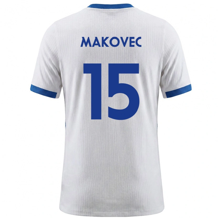 Danxen Män Slovenien Sara Makovec #15 Vit Blå Hemmatröja Matchtröjor 26-28 Tröjor T-Tröja