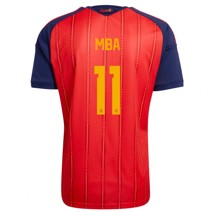 Danxen Män Spanien Ruslan Mba #11 Röd Marin Gul Hemmatröja Matchtröjor 26-28 Tröjor T-Tröja