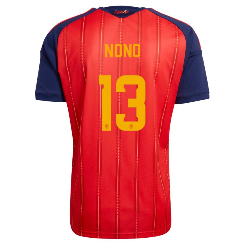 Danxen Män Spanien Nono #13 Röd Marin Gul Hemmatröja Matchtröjor 26-28 Tröjor T-Tröja