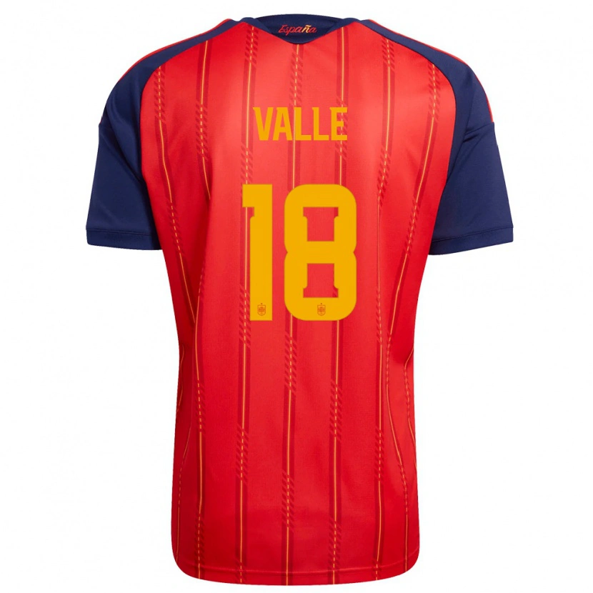 Danxen Män Spanien Álex Valle #18 Röd Marin Gul Hemmatröja Matchtröjor 26-28 Tröjor T-Tröja