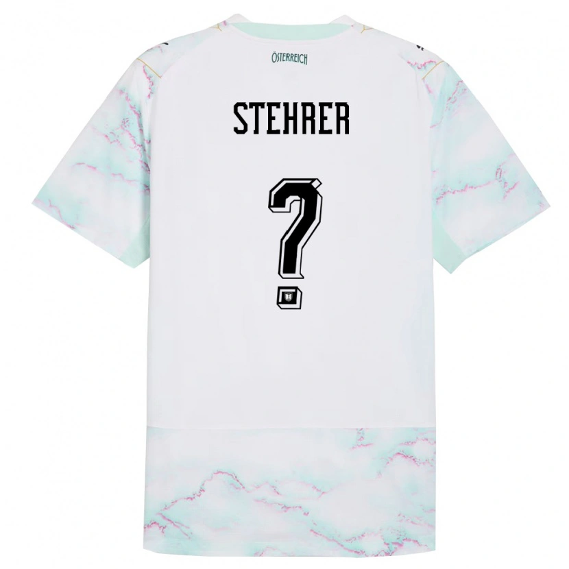Danxen Män Österrike Erik Stehrer #0 Vit Grön Guld Bortatröja Matchtröjor 26-28 Tröjor T-Tröja