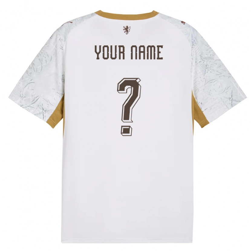 Danxen Män Tjeckien Ditt Namn #0 Off-White Guld Grå Bortatröja Matchtröjor 26-28 Tröjor T-Tröja