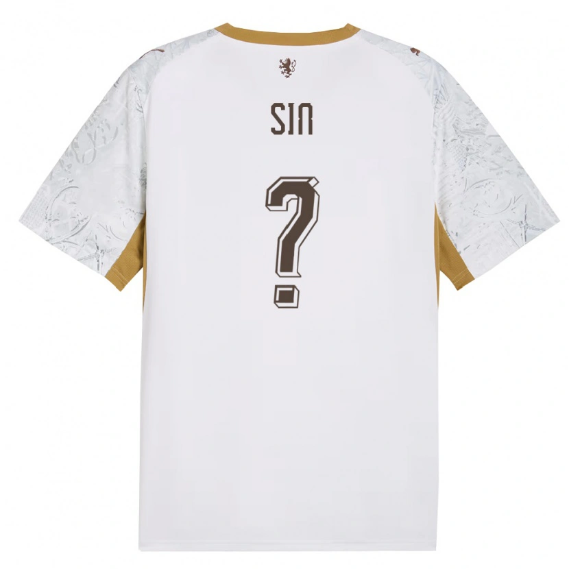 Danxen Män Tjeckien Matej Sin #0 Off-White Guld Grå Bortatröja Matchtröjor 26-28 Tröjor T-Tröja