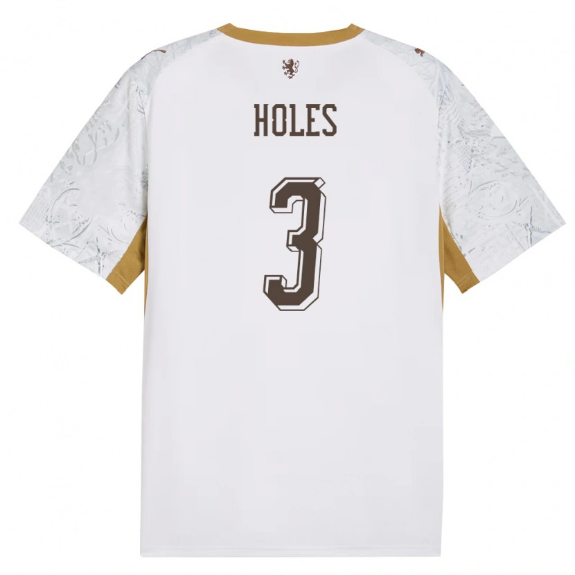 Danxen Män Tjeckien Tomas Holes #3 Off-White Guld Grå Bortatröja Matchtröjor 26-28 Tröjor T-Tröja