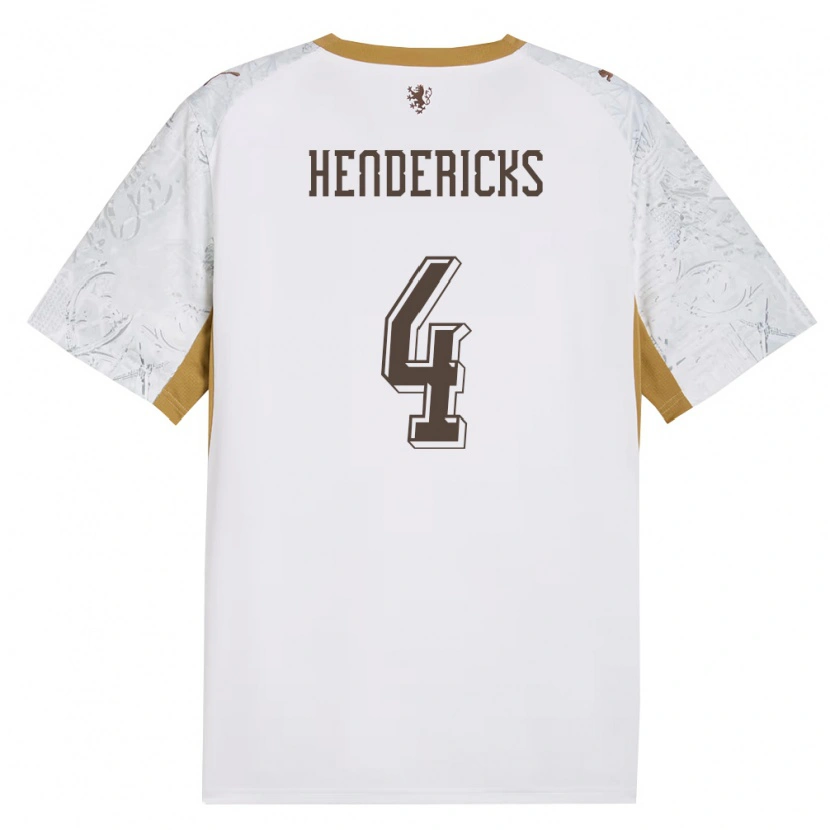 Danxen Män Tjeckien Milan Hendericks #4 Off-White Guld Grå Bortatröja Matchtröjor 26-28 Tröjor T-Tröja