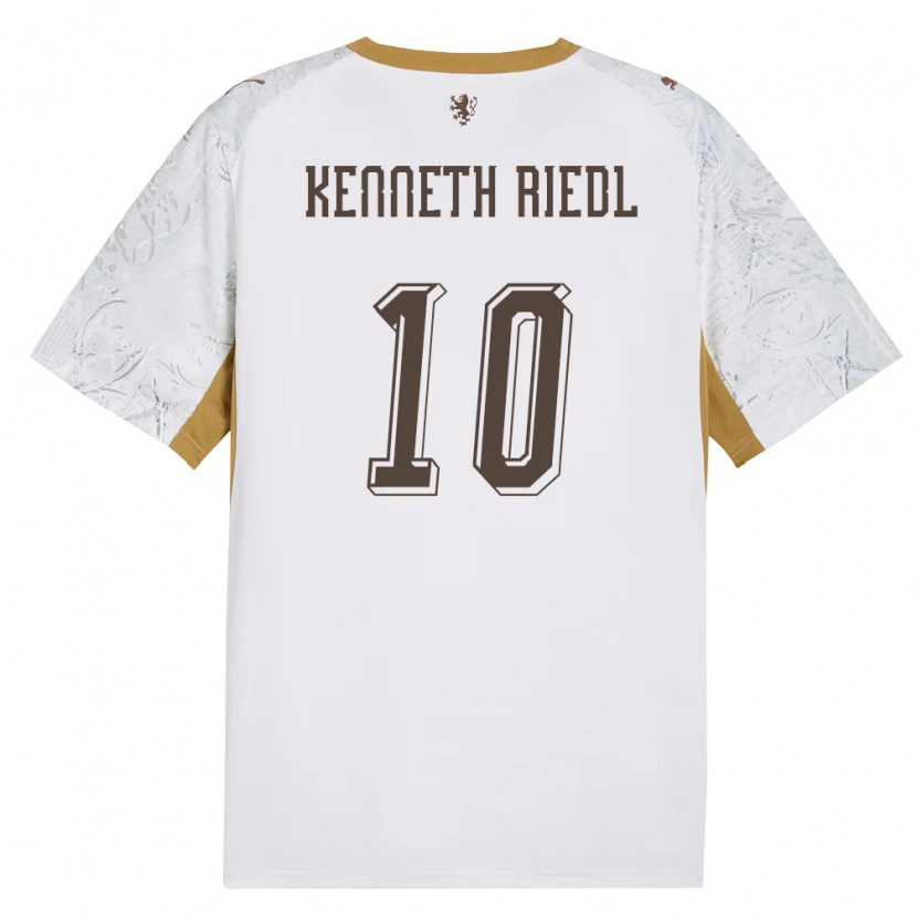 Danxen Män Tjeckien Victor Kenneth Riedl #10 Off-White Guld Grå Bortatröja Matchtröjor 26-28 Tröjor T-Tröja