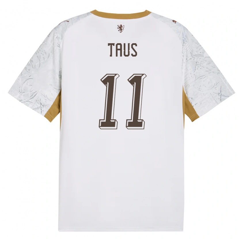 Danxen Män Tjeckien Martin Taus #11 Off-White Guld Grå Bortatröja Matchtröjor 26-28 Tröjor T-Tröja