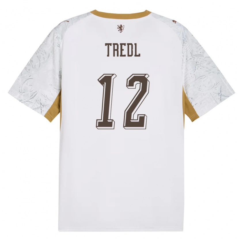 Danxen Män Tjeckien Jan Tredl #12 Off-White Guld Grå Bortatröja Matchtröjor 26-28 Tröjor T-Tröja