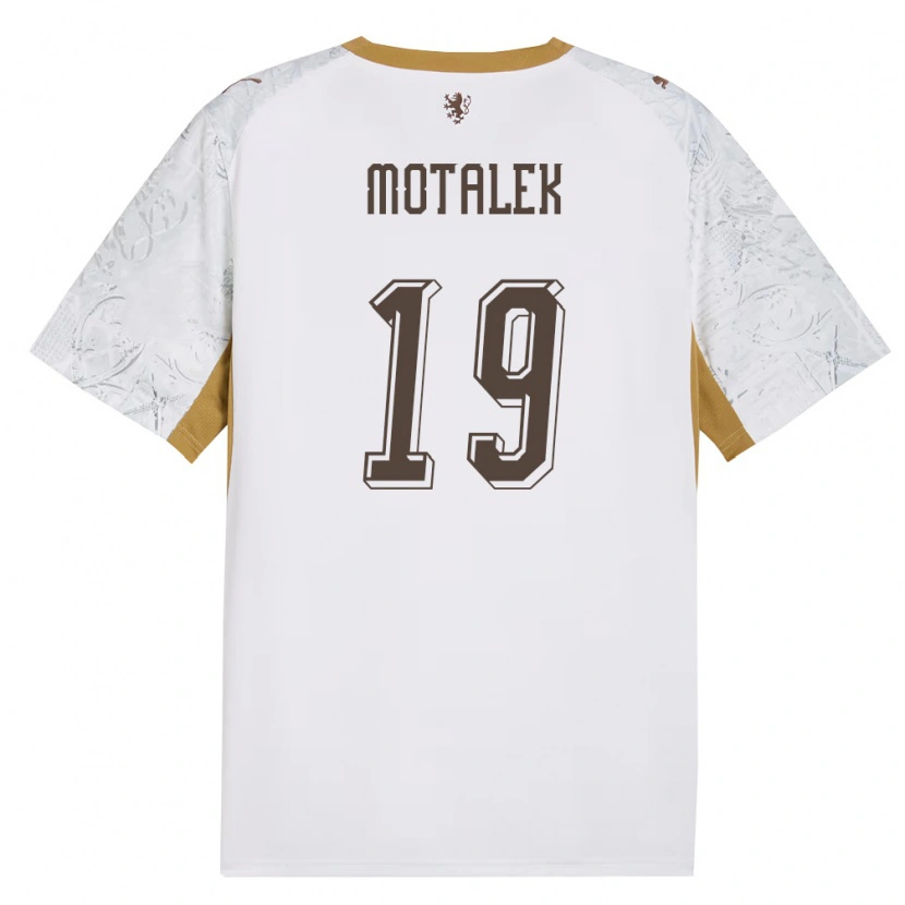 Danxen Män Tjeckien Samuel Motalek #19 Off-White Guld Grå Bortatröja Matchtröjor 26-28 Tröjor T-Tröja