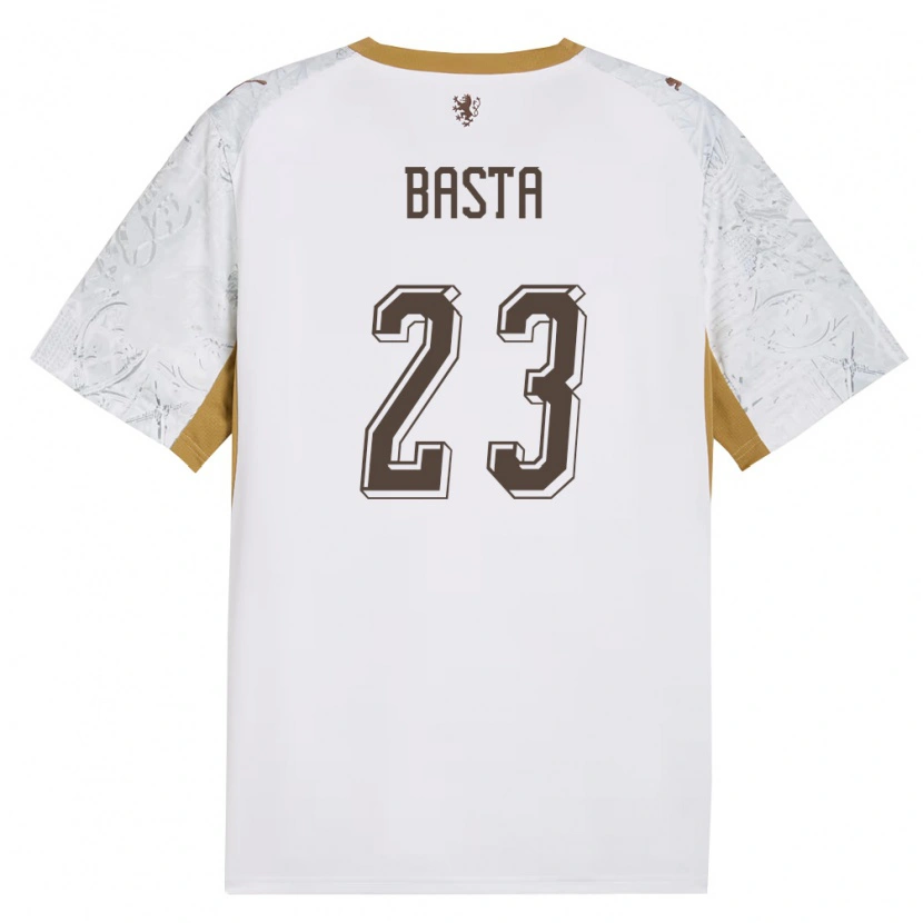 Danxen Män Tjeckien Daniel Basta #23 Off-White Guld Grå Bortatröja Matchtröjor 26-28 Tröjor T-Tröja