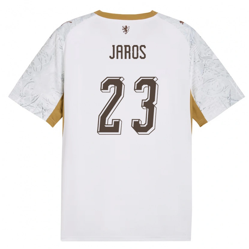 Danxen Män Tjeckien Vitezslav Jaros #23 Off-White Guld Grå Bortatröja Matchtröjor 26-28 Tröjor T-Tröja