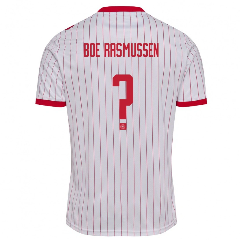 Danxen Män Danmark Hjalte Boe Rasmussen #0 Vit Röd Bortatröja Matchtröjor 26-28 Tröjor T-Tröja