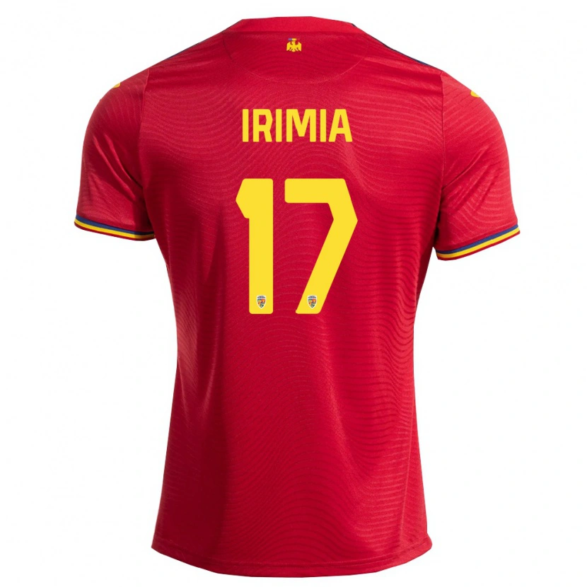 Danxen Män Rumänien Alexandru Irimia #17 Röd Marin Gul Bortatröja Matchtröjor 26-28 Tröjor T-Tröja