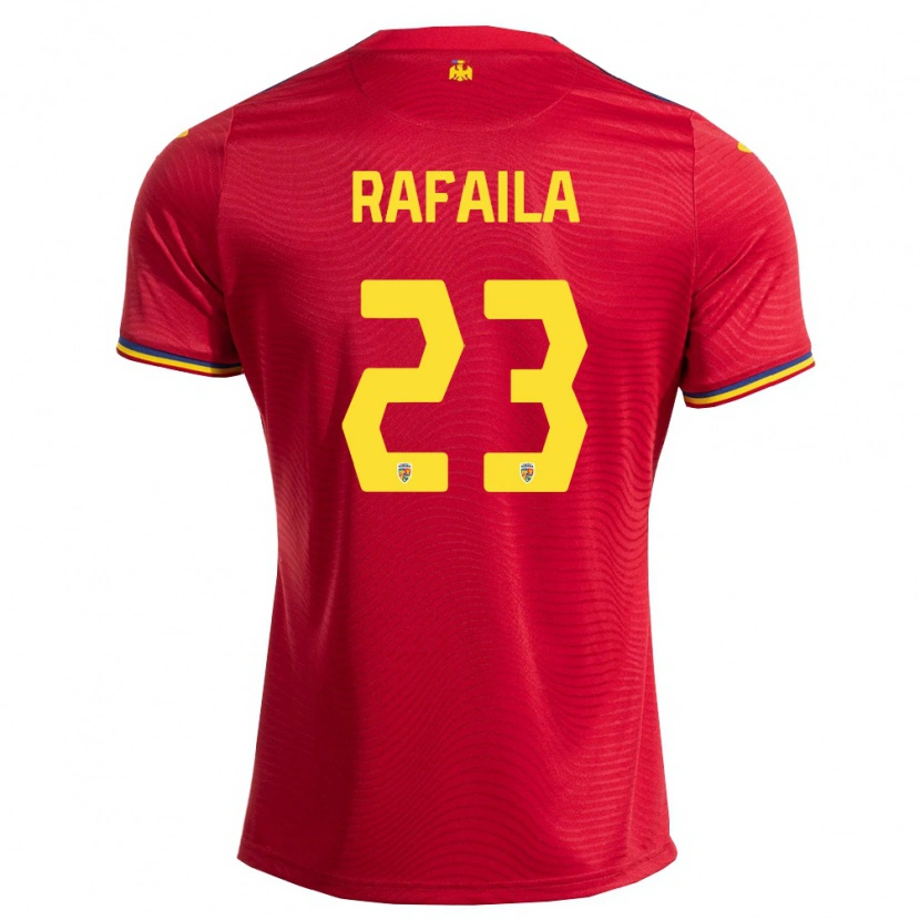 Danxen Män Rumänien Vlad Rafailă #23 Röd Marin Gul Bortatröja Matchtröjor 26-28 Tröjor T-Tröja