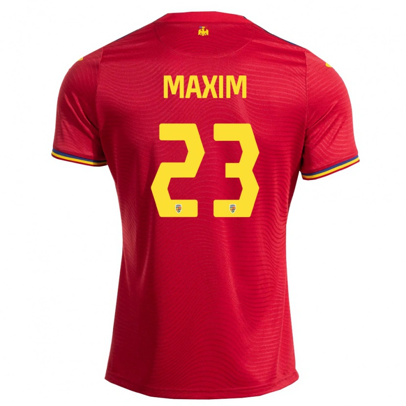 Danxen Män Rumänien Alexandru Maxim #23 Röd Marin Gul Bortatröja Matchtröjor 26-28 Tröjor T-Tröja