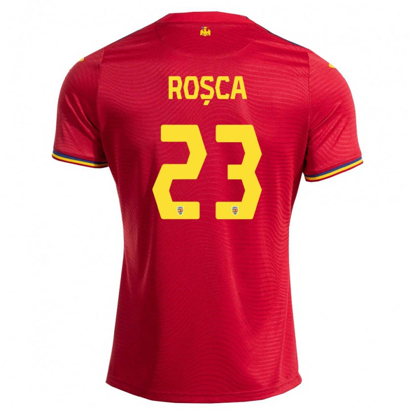 Danxen Män Rumänien Alexandru Roșca #23 Röd Marin Gul Bortatröja Matchtröjor 26-28 Tröjor T-Tröja