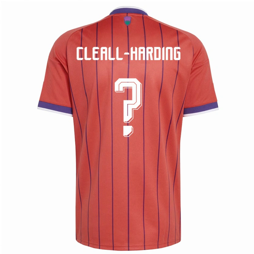 Danxen Män Skottland Sam Cleall-Harding #0 Orange Lila Bortatröja Matchtröjor 26-28 Tröjor T-Tröja