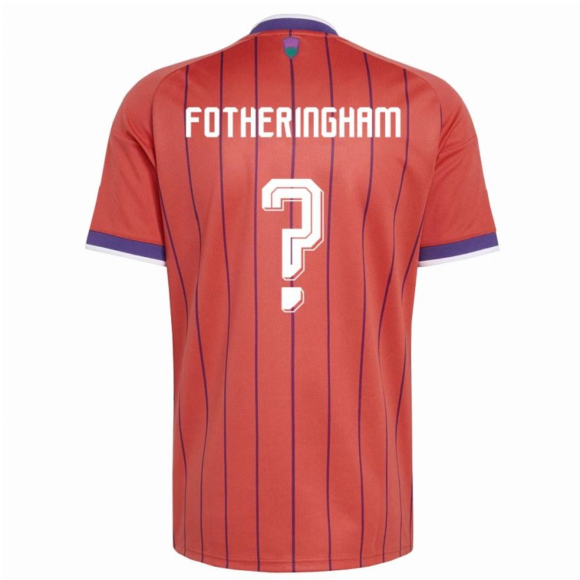 Danxen Män Skottland Kai Fotheringham #0 Orange Lila Bortatröja Matchtröjor 26-28 Tröjor T-Tröja
