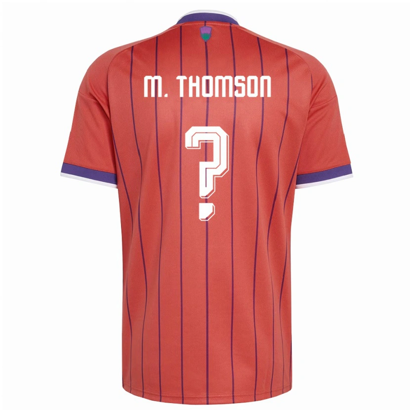 Danxen Män Skottland Miller Thomson #0 Orange Lila Bortatröja Matchtröjor 26-28 Tröjor T-Tröja