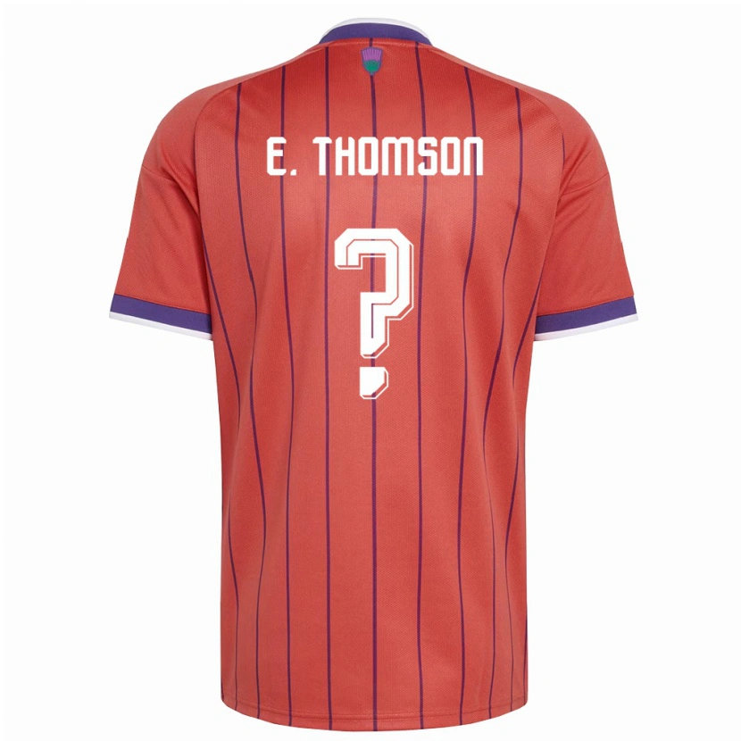 Danxen Män Skottland Ethan Thomson #0 Orange Lila Bortatröja Matchtröjor 26-28 Tröjor T-Tröja