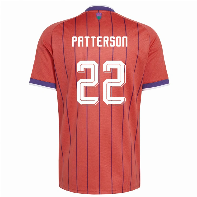 Danxen Män Skottland Nathan Patterson #22 Orange Lila Bortatröja Matchtröjor 26-28 Tröjor T-Tröja
