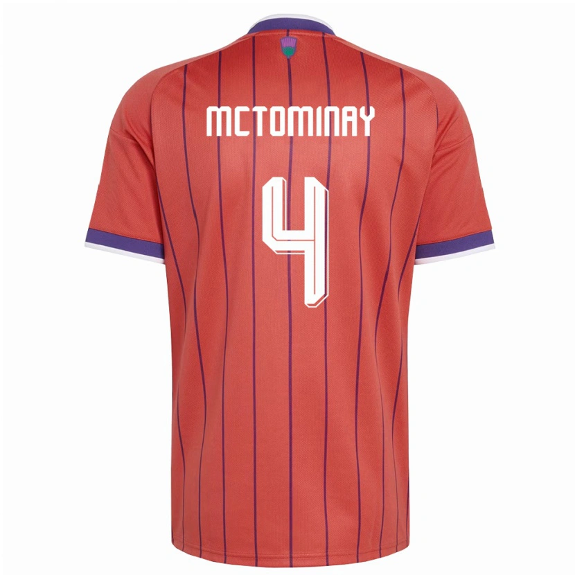 Danxen Män Skottland Scott Mctominay #4 Orange Lila Bortatröja Matchtröjor 26-28 Tröjor T-Tröja