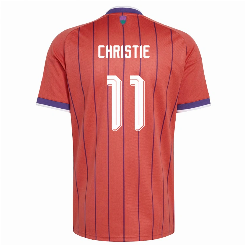 Danxen Män Skottland Ryan Christie #11 Orange Lila Bortatröja Matchtröjor 26-28 Tröjor T-Tröja
