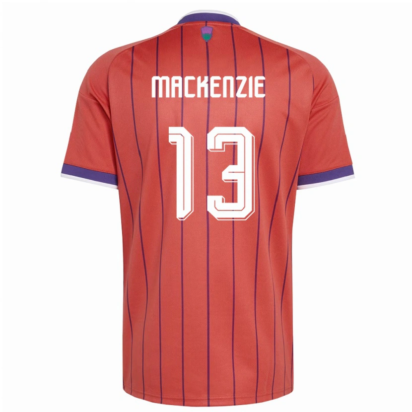 Danxen Män Skottland Zander Mackenzie #13 Orange Lila Bortatröja Matchtröjor 26-28 Tröjor T-Tröja