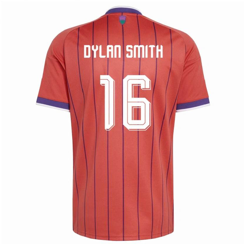 Danxen Män Skottland Dylan Smith #16 Orange Lila Bortatröja Matchtröjor 26-28 Tröjor T-Tröja