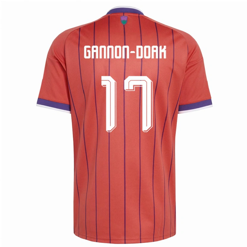 Danxen Män Skottland Ben Gannon-Doak #17 Orange Lila Bortatröja Matchtröjor 26-28 Tröjor T-Tröja