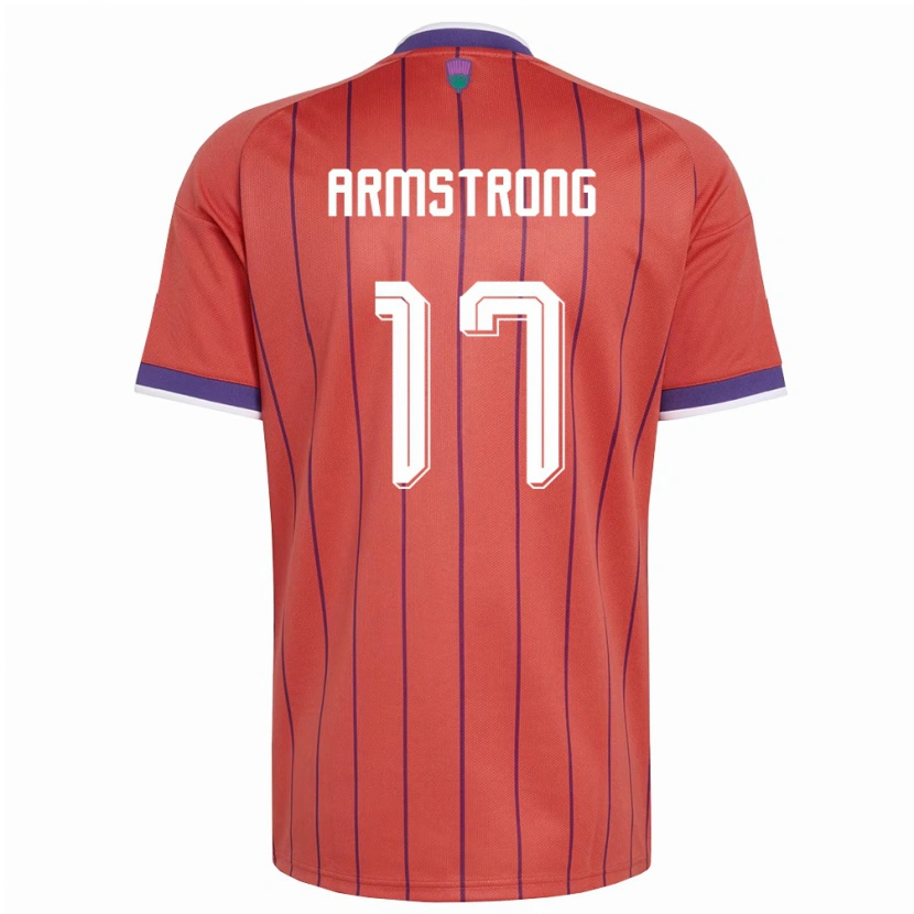 Danxen Män Skottland Stuart Armstrong #17 Orange Lila Bortatröja Matchtröjor 26-28 Tröjor T-Tröja
