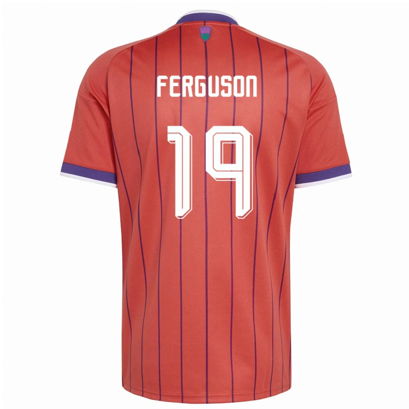 Danxen Män Skottland Lewis Ferguson #19 Orange Lila Bortatröja Matchtröjor 26-28 Tröjor T-Tröja