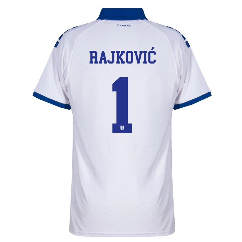 Danxen Män Serbien Predrag Rajković #1 Marin Vit Röd Bortatröja Matchtröjor 26-28 Tröjor T-Tröja