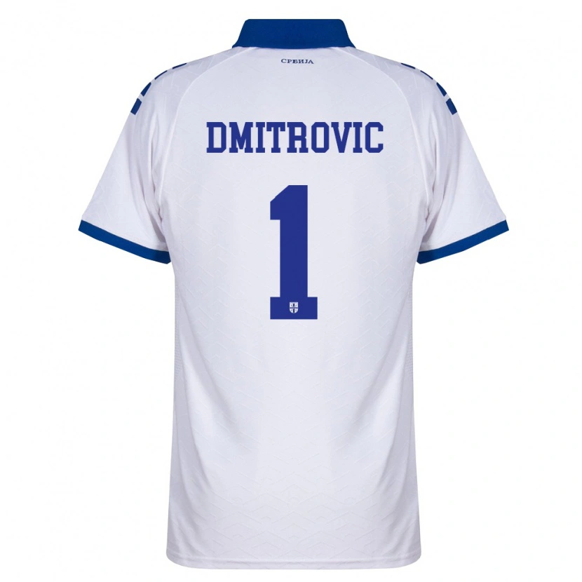 Danxen Män Serbien Marko Dmitrovic #1 Marin Vit Röd Bortatröja Matchtröjor 26-28 Tröjor T-Tröja