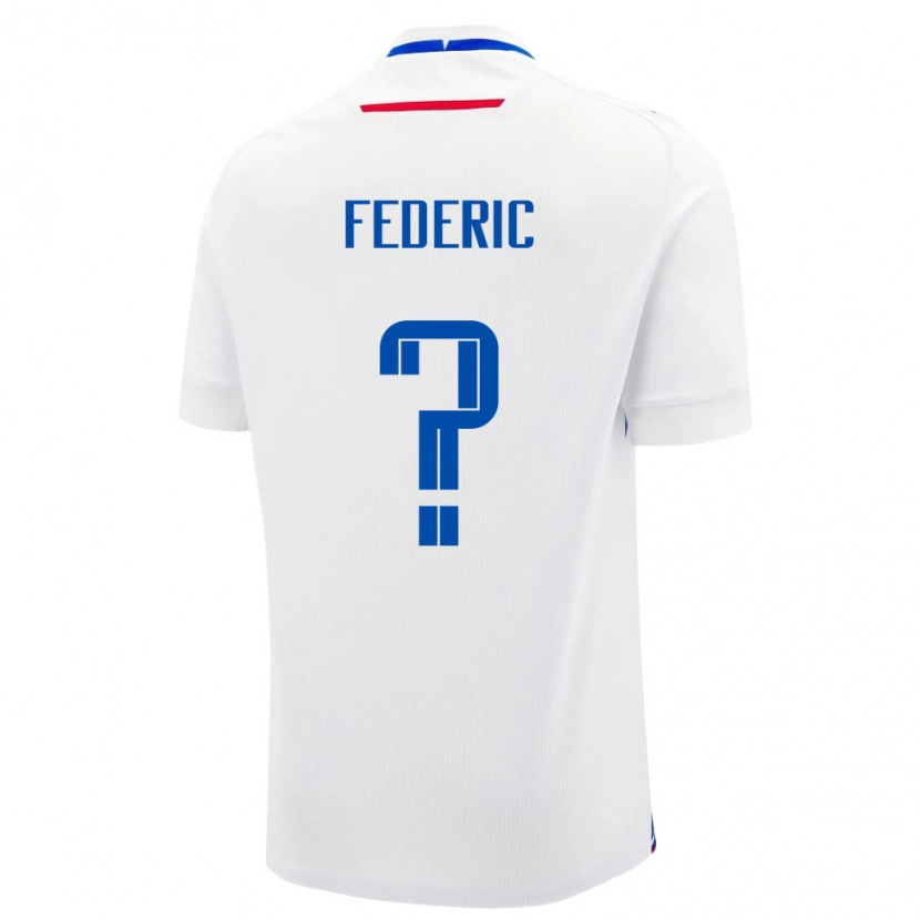 Danxen Män Slovakien Filip Federic #0 Vit Blå Bortatröja Matchtröjor 26-28 Tröjor T-Tröja
