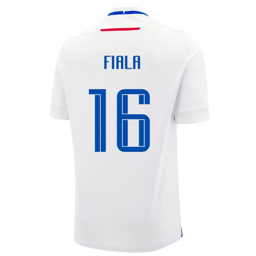 Danxen Män Slovakien Adrian Fiala #16 Vit Blå Bortatröja Matchtröjor 26-28 Tröjor T-Tröja