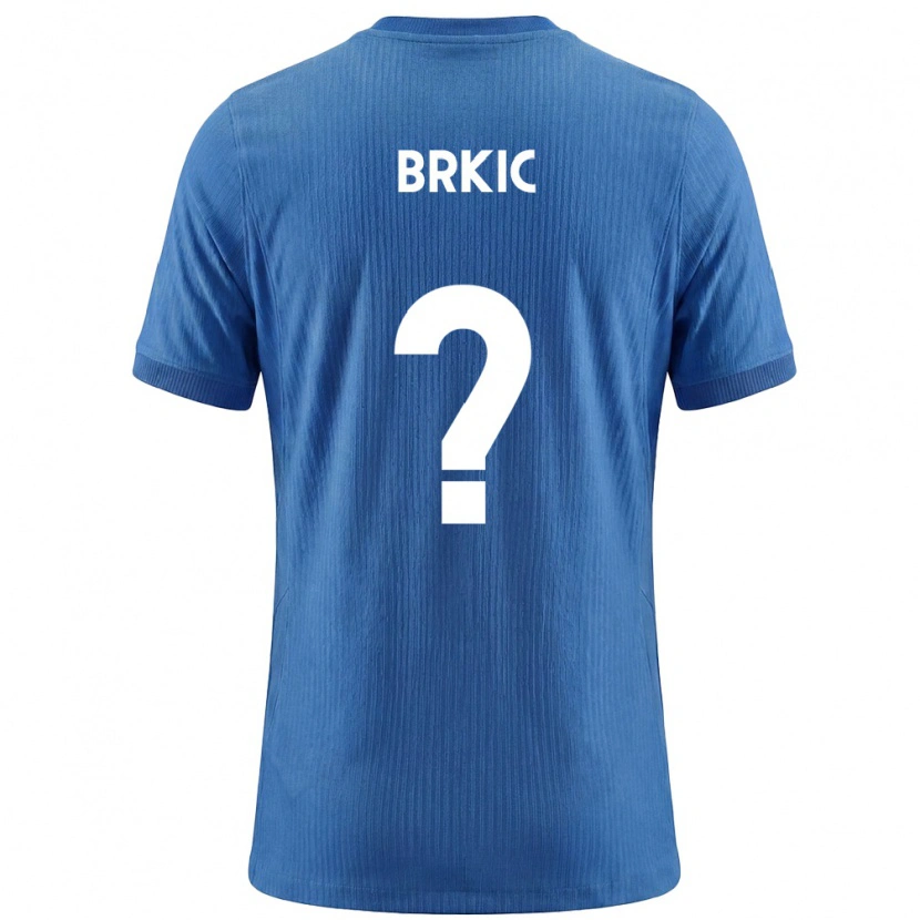 Danxen Män Slovenien Timotej Brkic #0 Blå Vit Bortatröja Matchtröjor 26-28 Tröjor T-Tröja