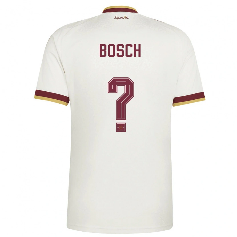 Danxen Män Spanien Owen Bosch #0 Off-White Burgund Bortatröja Matchtröjor 26-28 Tröjor T-Tröja