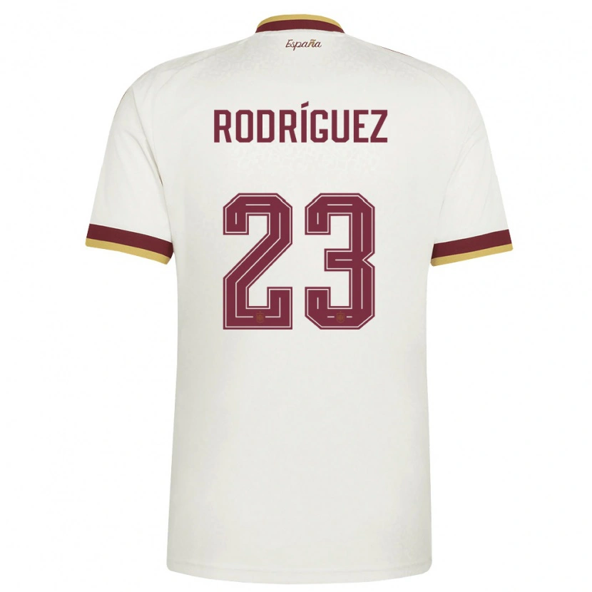 Danxen Män Spanien Misa Rodriguez #23 Off-White Burgund Bortatröja Matchtröjor 26-28 Tröjor T-Tröja
