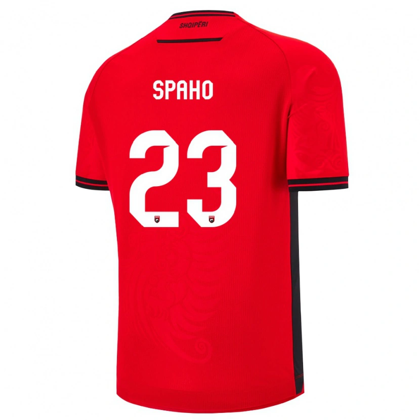 Danxen Kvinnor Albanien Klesjana Spaho #23 Röd Svart Hemmatröja Matchtröjor 26-28 Tröjor T-Tröja