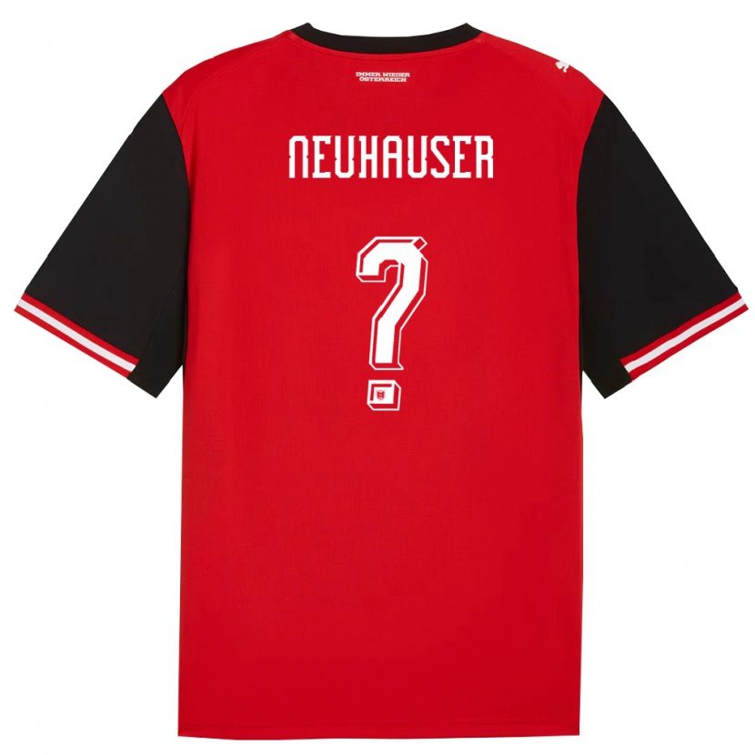 Danxen Kvinnor Österrike Felix Neuhäuser #0 Svart Vit Hemmatröja Matchtröjor 26-28 Tröjor T-Tröja