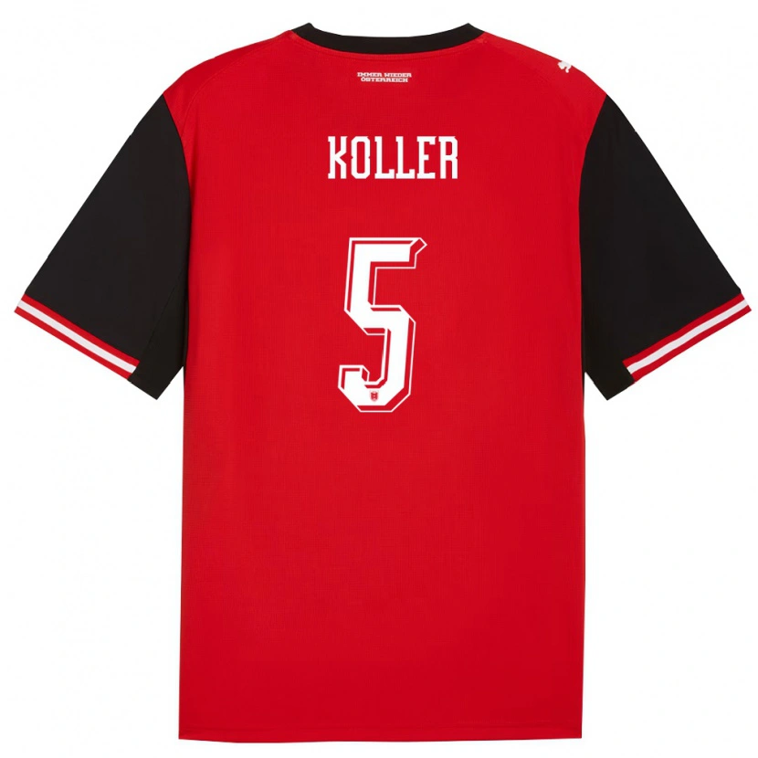 Danxen Kvinnor Österrike Paul Koller #5 Svart Vit Hemmatröja Matchtröjor 26-28 Tröjor T-Tröja