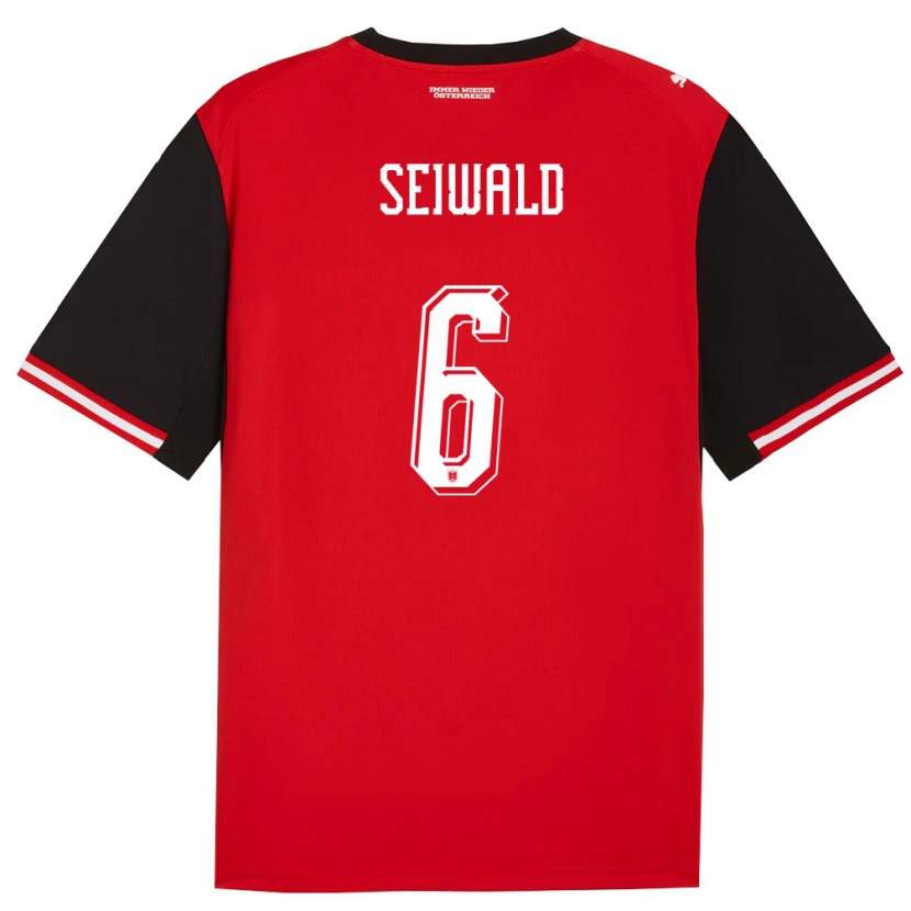 Danxen Kvinnor Österrike Nicolas Seiwald #6 Svart Vit Hemmatröja Matchtröjor 26-28 Tröjor T-Tröja