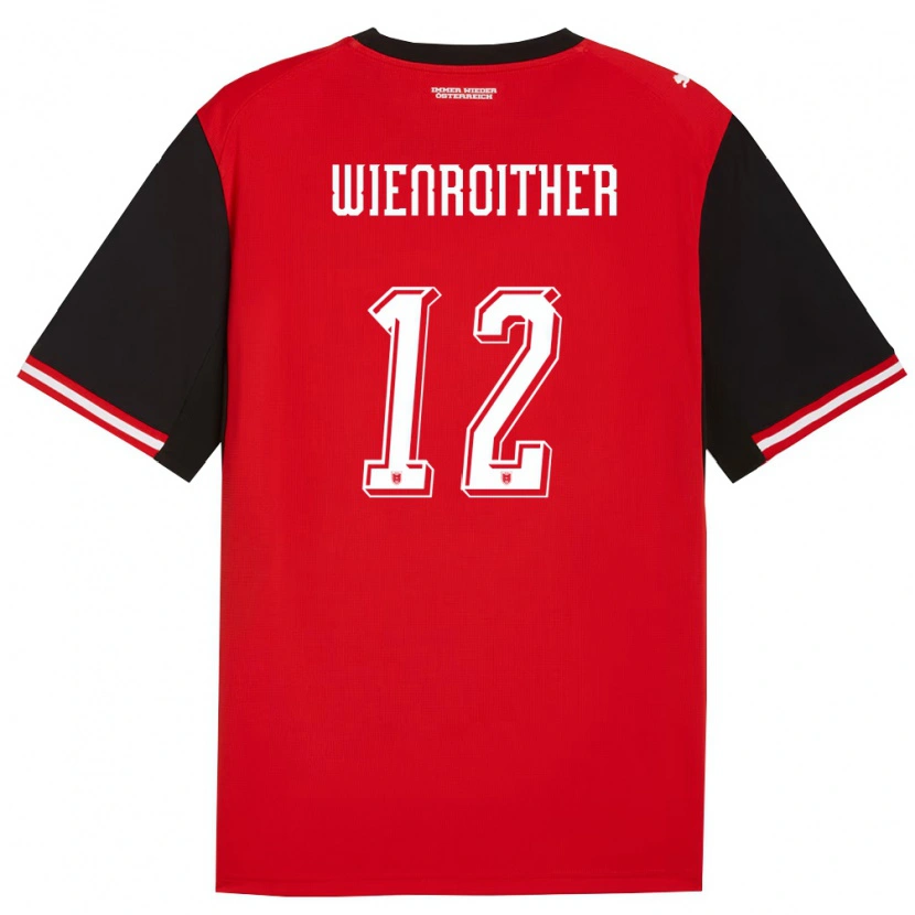 Danxen Kvinnor Österrike Laura Wienroither #12 Svart Vit Hemmatröja Matchtröjor 26-28 Tröjor T-Tröja